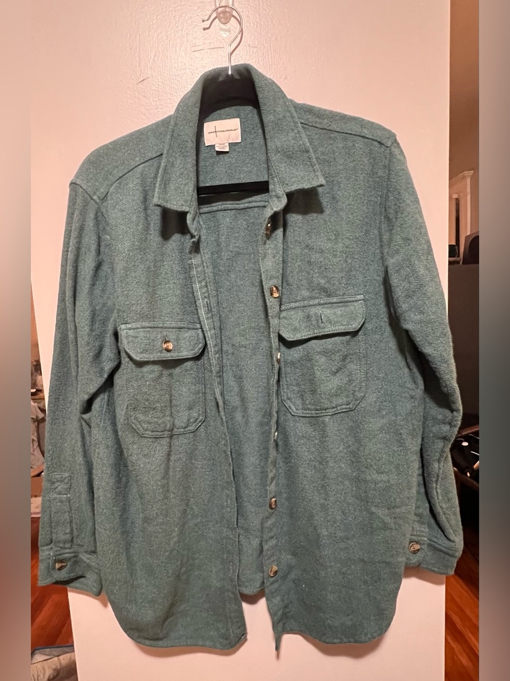 American Eagle Outfitters Teal Green Lightweight Overshirt